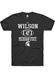 Jax Wilson  Michigan State Spartans Black Rally NIL Sport Icon Short Sleeve T Shirt
