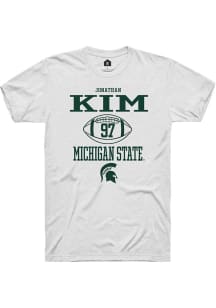 Jonathan Kim  Michigan State Spartans White Rally NIL Sport Icon Short Sleeve T Shirt