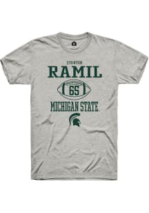 Stanton Ramil  Michigan State Spartans Ash Rally NIL Sport Icon Short Sleeve T Shirt