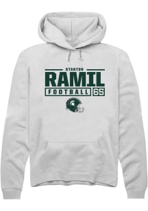 Stanton Ramil  Rally Michigan State Spartans Mens White NIL Stacked Box Long Sleeve Hoodie
