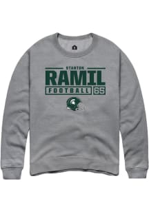 Stanton Ramil  Rally Michigan State Spartans Mens Graphite NIL Stacked Box Long Sleeve Crew Swea..