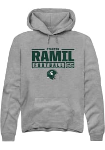 Stanton Ramil  Rally Michigan State Spartans Mens Grey NIL Stacked Box Long Sleeve Hoodie