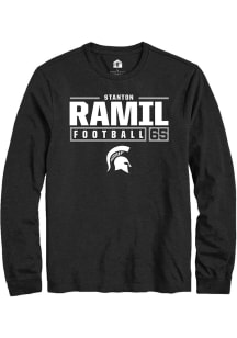 Stanton Ramil  Michigan State Spartans Black Rally NIL Stacked Box Long Sleeve T Shirt