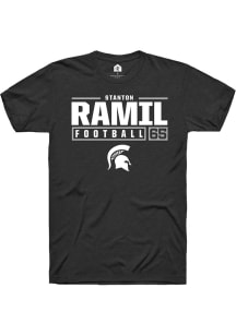 Stanton Ramil  Michigan State Spartans Black Rally NIL Stacked Box Short Sleeve T Shirt