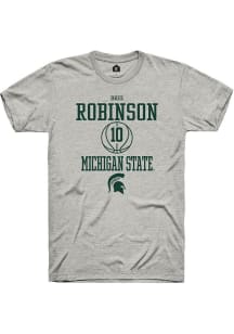 Bree Robinson  Michigan State Spartans Ash Rally NIL Sport Icon Short Sleeve T Shirt