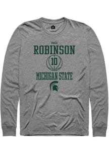 Bree Robinson  Michigan State Spartans Grey Rally NIL Sport Icon Long Sleeve T Shirt