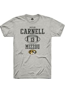 Daylan Carnell  Missouri Tigers Ash Rally NIL Sport Icon Short Sleeve T Shirt