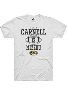 Daylan Carnell  Missouri Tigers White Rally NIL Sport Icon Short Sleeve T Shirt