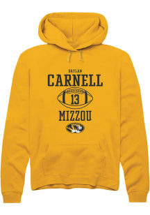 Daylan Carnell  Rally Missouri Tigers Mens Gold NIL Sport Icon Long Sleeve Hoodie