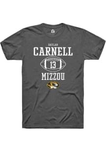 Daylan Carnell  Missouri Tigers Dark Grey Rally NIL Sport Icon Short Sleeve T Shirt