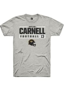 Daylan Carnell  Missouri Tigers Ash Rally NIL Stacked Box Short Sleeve T Shirt