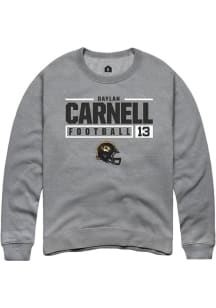 Daylan Carnell  Rally Missouri Tigers Mens Graphite NIL Stacked Box Long Sleeve Crew Sweatshirt