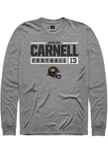 Daylan Carnell  Missouri Tigers Graphite Rally NIL Stacked Box Long Sleeve T Shirt