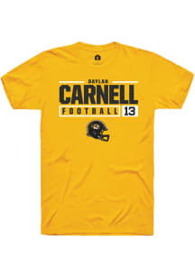 Daylan Carnell  Missouri Tigers Gold Rally NIL Stacked Box Short Sleeve T Shirt