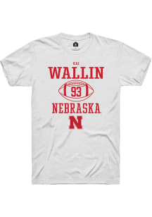 Kai Wallin White Nebraska Cornhuskers NIL Sport Icon Short Sleeve T Shirt