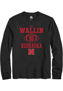 Kai Wallin Rally Mens Black Nebraska Cornhuskers NIL Sport Icon Tee