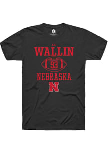 Kai Wallin Black Nebraska Cornhuskers NIL Sport Icon Short Sleeve T Shirt