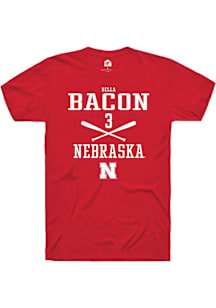 Bella Bacon  Nebraska Cornhuskers Red Rally NIL Sport Icon Short Sleeve T Shirt