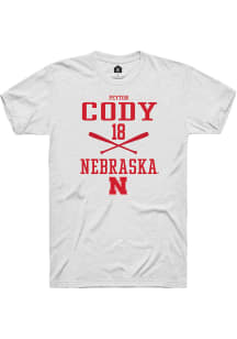 Peyton Cody  Nebraska Cornhuskers White Rally NIL Sport Icon Short Sleeve T Shirt