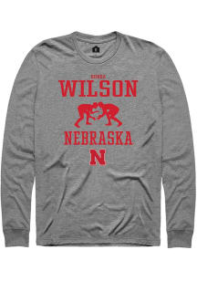 Bubba Wilson Rally Mens Graphite Nebraska Cornhuskers NIL Sport Icon Tee