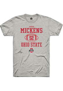Joshua Mickens Ash Ohio State Buckeyes NIL Sport Icon Short Sleeve T Shirt