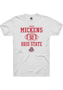 Joshua Mickens White Ohio State Buckeyes NIL Sport Icon Short Sleeve T Shirt