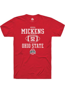 Joshua Mickens Red Ohio State Buckeyes NIL Sport Icon Short Sleeve T Shirt