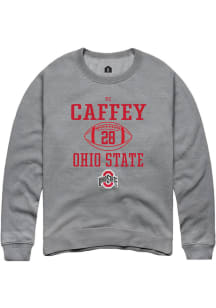 TC Caffey Rally Mens Graphite Ohio State Buckeyes NIL Sport Icon Crew Sweatshirt