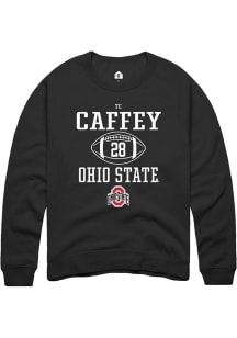 TC Caffey Rally Mens Black Ohio State Buckeyes NIL Sport Icon Crew Sweatshirt