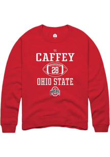 TC Caffey Rally Mens Red Ohio State Buckeyes NIL Sport Icon Crew Sweatshirt