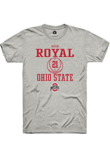 Devin Royal Ash Ohio State Buckeyes NIL Sport Icon Short Sleeve T Shirt