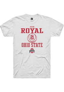 Devin Royal White Ohio State Buckeyes NIL Sport Icon Short Sleeve T Shirt