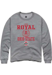 Devin Royal Rally Mens Graphite Ohio State Buckeyes NIL Sport Icon Crew Sweatshirt