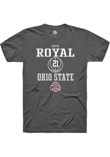 Devin Royal Dark Grey Ohio State Buckeyes NIL Sport Icon Short Sleeve T Shirt