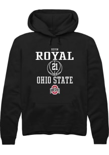 Devin Royal Rally Mens Black Ohio State Buckeyes NIL Sport Icon Hooded Sweatshirt