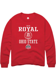 Devin Royal Rally Mens Red Ohio State Buckeyes NIL Sport Icon Crew Sweatshirt