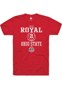 Devin Royal Red Ohio State Buckeyes NIL Sport Icon Short Sleeve T Shirt