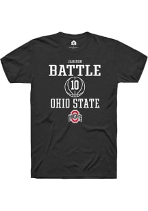 Jamison Battle  Ohio State Buckeyes Black Rally NIL Sport Icon Short Sleeve T Shirt