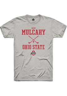 Drew Mulcahy  Ohio State Buckeyes Ash Rally NIL Sport Icon Short Sleeve T Shirt