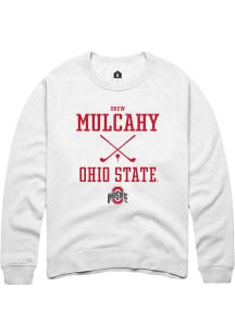 Drew Mulcahy  Rally Ohio State Buckeyes Mens White NIL Sport Icon Long Sleeve Crew Sweatshirt