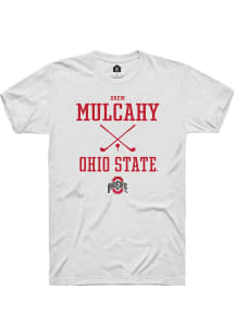 Drew Mulcahy  Ohio State Buckeyes White Rally NIL Sport Icon Short Sleeve T Shirt