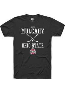 Drew Mulcahy  Ohio State Buckeyes Black Rally NIL Sport Icon Short Sleeve T Shirt