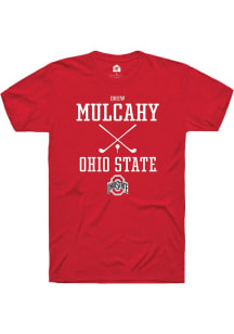 Drew Mulcahy  Ohio State Buckeyes Red Rally NIL Sport Icon Short Sleeve T Shirt