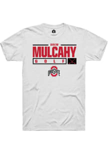 Drew Mulcahy  Ohio State Buckeyes White Rally NIL Stacked Box Short Sleeve T Shirt