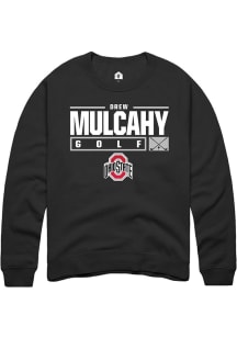 Drew Mulcahy  Rally Ohio State Buckeyes Mens Black NIL Stacked Box Long Sleeve Crew Sweatshirt