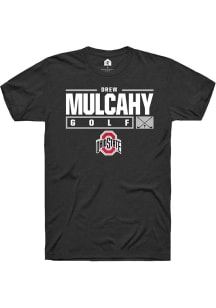 Drew Mulcahy  Ohio State Buckeyes Black Rally NIL Stacked Box Short Sleeve T Shirt