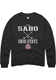 Tyler Sabo  Rally Ohio State Buckeyes Mens Black NIL Sport Icon Long Sleeve Crew Sweatshirt