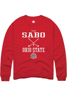 Tyler Sabo  Rally Ohio State Buckeyes Mens Red NIL Sport Icon Long Sleeve Crew Sweatshirt