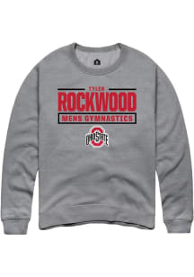 Tyler Rockwood  Rally Ohio State Buckeyes Mens Graphite NIL Stacked Box Long Sleeve Crew Sweatsh..