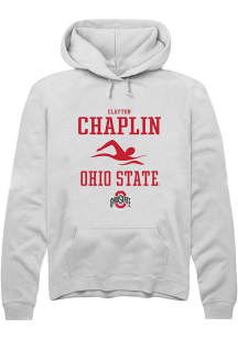 Clayton Chaplin Rally Mens White Ohio State Buckeyes NIL Sport Icon Hooded Sweatshirt